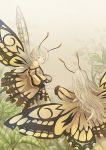  butterfly_wings comic green_eyes insect_wings leaf long_hair narumi_arata original silent_comic wings 