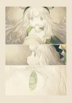 green_eyes hood long_hair narumi_arata original silent_comic silver_hair 