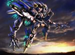  cloud clouds copyright_request gundam_x3 highres long_hair mecha_musume visor 