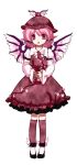  animal_ears bad_id dress hat kinohanaomise mystia_lorelei pink_hair purple_eyes shoes short_hair solo standing su_(pixiv) thigh-highs thighhighs touhou transparent_background violet_eyes wings 