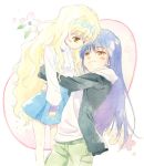  androgynous blush flower fujisaki_nagihiko hug lifting mashiro_rima shugo_chara! smile trap 