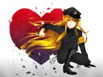  blue_eyes boots hana3543 hat heart highres ikuni_(heterodoxy) lily_(vocaloid) long_hair solo uniform vocaloid 