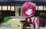  animal_ears elfen_lied lucy pink_hair red_eyes tears 