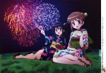  aerial_fireworks blush festival fireworks highres japanese_clothes kimono shakugan_no_shana shana yoshida_kazumi 