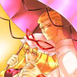  crossover discharge_cycle fatal_fury geese_howard hat long_hair m.u.g.e.n mugen_(game) parasol purple_eyes touhou umbrella violet_eyes yakumo_yukari 