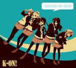  akiyama_mio alternate_hairstyle braid highres hirasawa_yui k-on! kotobuki_tsumugi long_hair nakano_azusa pantyhose sepia short_hair skirt tainaka_ritsu takanashi_ringo 