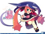  aqua_eyes bag bloomers gagraphic gloves long_hair purse red_hair skirt thighhighs twintails wallpaper zankuro 