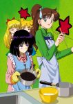  apron bishoujo_senshi_sailor_moon cooking food hino_ryutaro kino_makoto kitchen tomoe_hotaru 