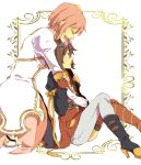  :t asymmetrical_clothes asymmetrical_clothing bad_id brown_hair closed_eyes estellise_sidos_heurassein eyes_closed fingerless_gloves gloves goggles hug mismatched_footwear multiple_girls pink_hair pout rita_mordio short_hair smile tales_of_(series) tales_of_vesperia thighhighs vesper_(yutd) 
