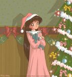  bishoujo_senshi_sailor_moon christmas christmas_tree hino_rei pajamas 