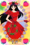 bishoujo_senshi_sailor_moon card dress formal hino_rei red_dress roses wedding 