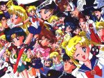  6+girls ^_^ aino_minako artemis bishoujo_senshi_sailor_moon chaos chiba_mamoru everyone hino_rei kino_makoto luna mizuno_ami official_art sailor_jupiter sailor_mars sailor_mercury sailor_moon sailor_v sailor_venus smile tsukino_usagi tuxedo_mask 