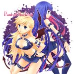  bad_id bracelet choker cosplay jewelry multiple_girls o-ring_top panty_&amp;_stocking_with_garterbelt panty_(character) panty_(psg) shiramori_yuse spiked_bracelet spikes stocking_(character) stocking_(psg) tail thigh-highs thighhighs wings yuse 