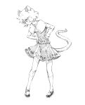  animal_ears capelet highres kneehighs mary_janes monochrome mouse_ears nazrin pixiv_manga_sample shoes short_hair skirt solo tail takeuma takeuman touhou 