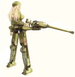  blonde_hair breasts cannon garrison_cap hat is-2 mecha_musume military nijiiro_ink pixiv_thumbnail soviet tank uniform wwii 