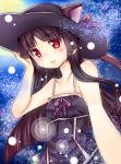  animal_ears artist_request bare_shoulders black_hair blush cat_ears gokou_ruri hat long_hair mole ore_no_imouto_ga_konna_ni_kawaii_wake_ga_nai red_eyes ribbon skirt smile solo yuumi_kaname yuumi_kaname_(artist) 