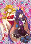  bad_id blonde_hair blue_eyes blue_hair long_hair multiple_girls ojmubob panty_&amp;_stocking_with_garterbelt panty_(character) panty_(psg) smile stocking_(character) stocking_(psg) striped striped_legwear striped_thighhighs stuffed_animal stuffed_toy thigh-highs thighhighs 
