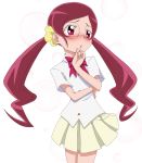  hanasaki_tsubomi heartcatch_precure! heartcatch_pretty_cure! precure pretty_cure red_eyes red_hair redhead ribonzu school_uniform short_sleeves 