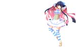  blue_eyes blush bow corset long_hair panty_&amp;_stocking_with_garterbelt skirt stocking_(character) thigh-highs thighhighs white 