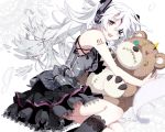  bear eyepatch hatsune_miku headphones lolita_fashion long_hair no_more pink_eyes tsumi_to_batsu_(vocaloid) vocaloid white white_hair 