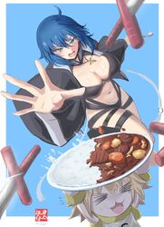  black_keys_(type-moon) c.i.e.l_(fate) ciel_(tsukihime) cross curry fate/grand_order fate_(series) food neco-arc reaching_towards_another tetsu_no_samurai tsukihime 