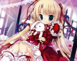  blonde_hair bunny dress frills fujima_takuya lace loli lolita_fashion original rabbit ribbons sweet_lolita twintails young 