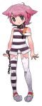  highres ichihaya nippon_ichi official_art solo striped striped_legwear thigh-highs thighhighs transparent_background yuko_(criminal_girls) 