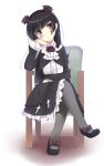  black_hair chair crossed_legs gokou_ruri gothic_lolita highres legs_crossed lolita_fashion long_hair masamuuu ore_no_imouto_ga_konna_ni_kawaii_wake_ga_nai pantyhose red_eyes sitting 