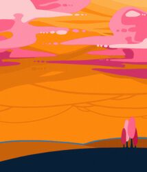  abstract cloud clouds danboyya2000 design finished food fruit highres landscape nature no_humans orange orange_(color) original outdoors pop_art sky still_life tree trees 