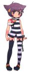  highres ichihaya nippon_ichi official_art sako_(criminal_girls) solo striped striped_legwear thigh-highs thighhighs transparent_background 