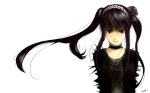  gothic long_hair maid_headdress nobusnow original red_eyes simple_background smile solo twintails very_long_hair 