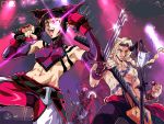  band capcom guitar han_juri instrument m_bison mask microphone microphone_stand otaking street_fighter street_fighter_iv vega 