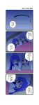  ahoge aotan_nishimoto blue_hair comic green_eyes hiiragi_kagami izumi_konata lucky_star purple_hair translated 