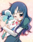  blue_hair coffret coffret_(heartcatch_precure!) heartcatch_precure! heartcatch_pretty_cure! hug kurumi_erika long_hair nekoyanagi_matasaburou precure pretty_cure 