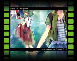  aki_minoriko aki_shizuha alternate_costume contemporary english film_strip kagiyama_hina kawashiro_nitori multiple_girls torii_sumi touhou 