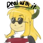  4chan deal_with_it drawfag meme rockman roll sunglasses 