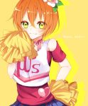  blush green_eyes hoshizora_rin love_live!_school_idol_project orange_hair shirt short_hair smile 