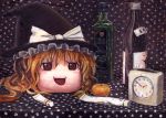  clock kabaji kirisame_marisa oil_painting_(medium) orange touhou wine yukkuri_shiteitte_ne 