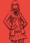  1girl amagami ayatsuji_tsukasa lineart monochrome red school_uniform solo tamago 