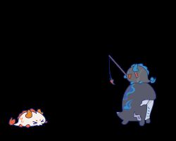  animated animated_gif arknights bitey_(arknights) blinking chili_pepper chinese_commentary commentary_request dragon_bubble_(arknights) dusk_(arknights) food highres holding jumping nian_(arknights) no_humans no_pupils orange_eyes sifeizui simple_background violet_eyes walking white_background 