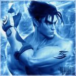  blue gloves jin_kazama judo kazama_jin male muscles namco short_hair solo tattoo tekken tekken_5 tekken_6 