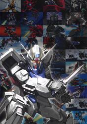  1boy absurdres aegis_gundam aile_strike_gundam anime_screenshot beam_rifle beam_saber blitz_gundam bucue buster_gundam buster_sword calamity_gundam dagger_l destroy_gundam duel_gundam energy_gun euclid_(mobile_armor) firing forbidden_gundam gun gundam gundam_astray_blue_frame gundam_astray_blue_frame_second_l gundam_astray_red_frame gundam_seed gundam_seed_astray gundam_seed_destiny highres holding holding_beam_rifle holding_beam_saber holding_knife holding_sword holding_weapon jet_dagger_l kira_yamato knife launcher_strike_gundam m1_astray mobile_armor mobile_suit morishita_naochika official_art raider_gundam rifle shield strike_dagger strike_gundam sword sword_calamity weapon 