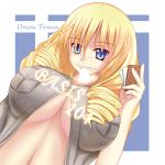  blonde_hair blue_eyes breasts curly_hair large_breasts long_hair navel open_mouth oriana_thompson solo to_aru_majutsu_no_index under_boob underboob 