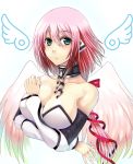  bad_id chain chains collar green_eyes ikaros mugen_houteishiki mugenshiki pink_hair short_hair solo sora_no_otoshimono wings 