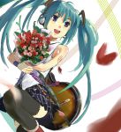  bad_id blue_eyes hatsune_miku highres open_mouth shuku skirt thigh-highs thighhighs twintails vocaloid 