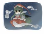  bad_id bat_wings chibi cold eiri_(eirri) flying ghost ghost_tail green_eyes green_hair hat long_hair mima night outdoors outside scarf sky solo touhou very_long_hair wings 
