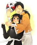  bandage black_eyes black_hair closed_eyes eyes_closed fullmetal_alchemist lan_fan ling_yao mask open_mouth pocky1202 ponytail short_hair 