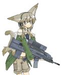  40mm_grenadier 7.62x39mm assault_rifle copyright_request german_flag grenade_launcher gun headphones hud_mount jacket meijou_inurou microphone military military_uniform red_faction_2 shorts smile tail uniform weapon xm29 xm29_oicw 