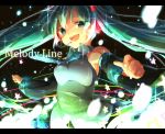  bad_id detached_sleeves green_eyes green_hair hanasaki_coa hatsune_miku headset long_hair necktie open_mouth smile solo sparkle twintails very_long_hair vocaloid 