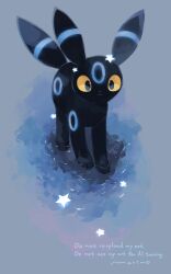  alternate_color animal_focus black_eyes closed_mouth colored_sclera commentary_request highres merino_(merino_9999) no_humans pokemon pokemon_(creature) shiny_pokemon solo star_(symbol) tail umbreon water yellow_sclera 